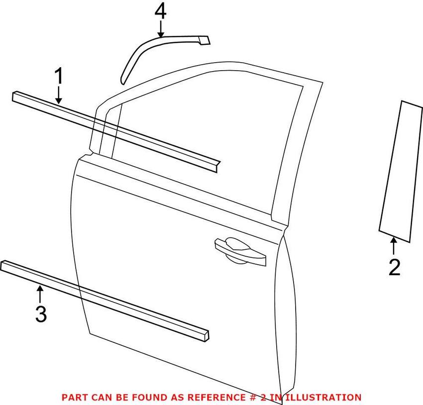 VW Door Applique - Front Driver Side